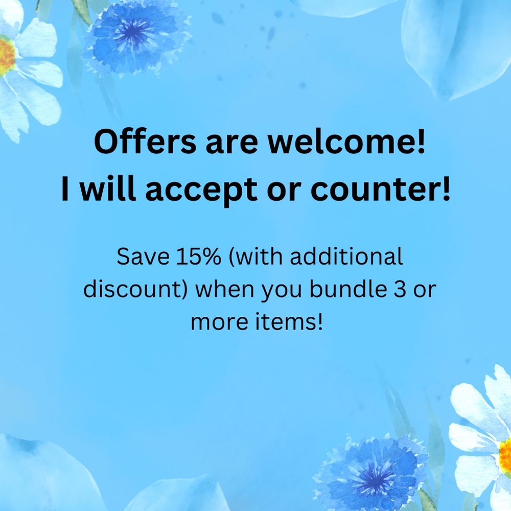 Offers are always welcome!